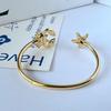 Pink Starfish & Crab Metal Bangle: Summer Luxury Niche Design