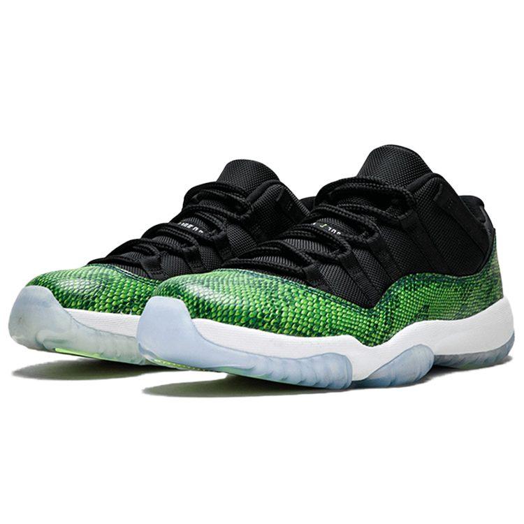 Jordan 11 Ретро Низкие Зеленые Змеиная Кожа 528895-033