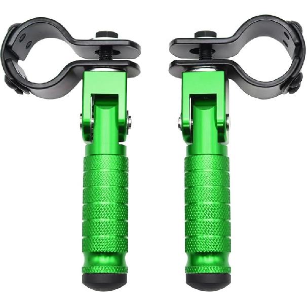 M8 Motorcycle Foot Rests Fit 1.22-1.29In Motorbike Brackets Foldable Foot Pegs Front Footpeg Rear Footpeg Anti-Skid Rearsets Folded Footrest 90