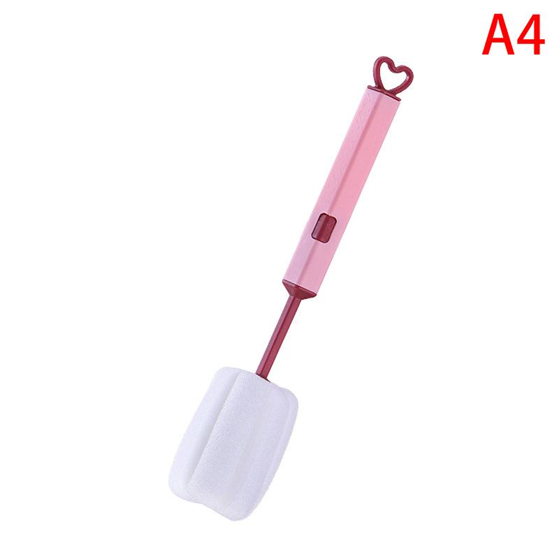 1 шт. Мягкая губка для мытья чашек с длинной ручкой, губка для бутылок, щетка для мытья бутылок, стеклянных чашек, мытья и чистки кухни