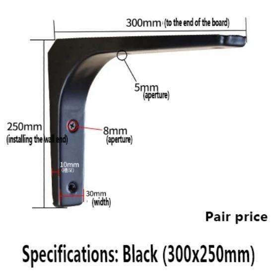 2 шт./лот настенная плавающая полка с распоркой, декоративные кронштейны для полок, 75-400 мм L-образный металлический угловой кронштейн для полки