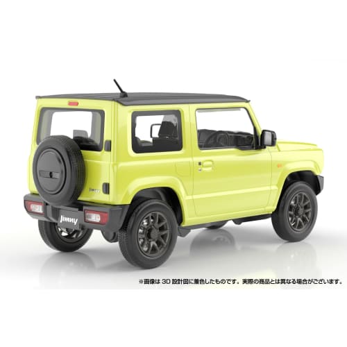 Aoshima Bunka Kyozai 1/24 Scale Rakupla Snap Car Series No. 03-KY JB64 Jimny 2018 Kinetic Yellow Pre-Colored Plastic Model Kit (Car)