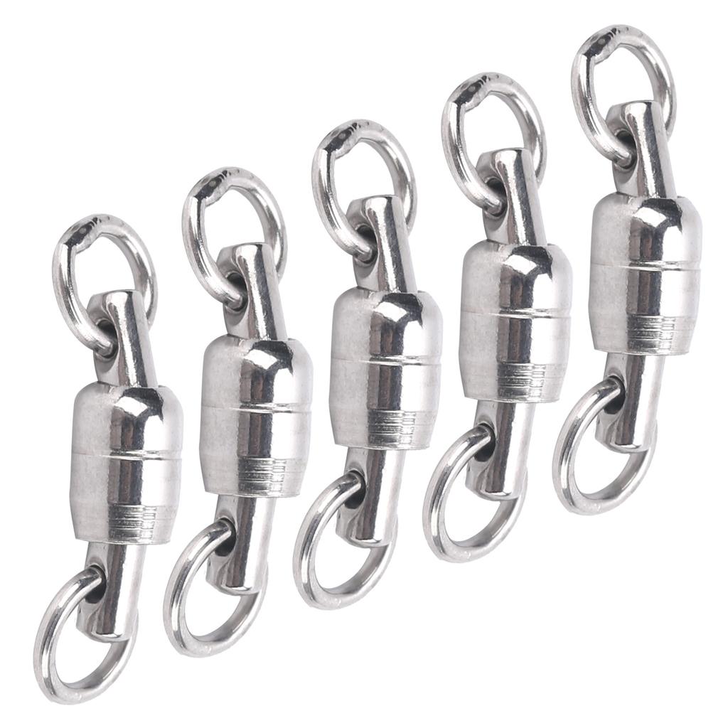 TwoWay Stainless Steel Bearing Rotation Ring 8Word Ring Connector Fishing Accessories