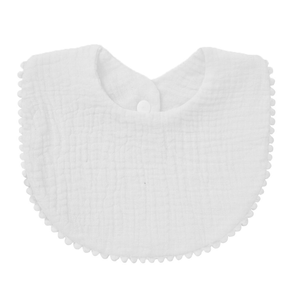 Baby Cotton Gauze Bibs With Ruffled Edges Soft Absorbent Drool Bibs For Infants And Toddlers Cute Floral Lace Burp Cloth