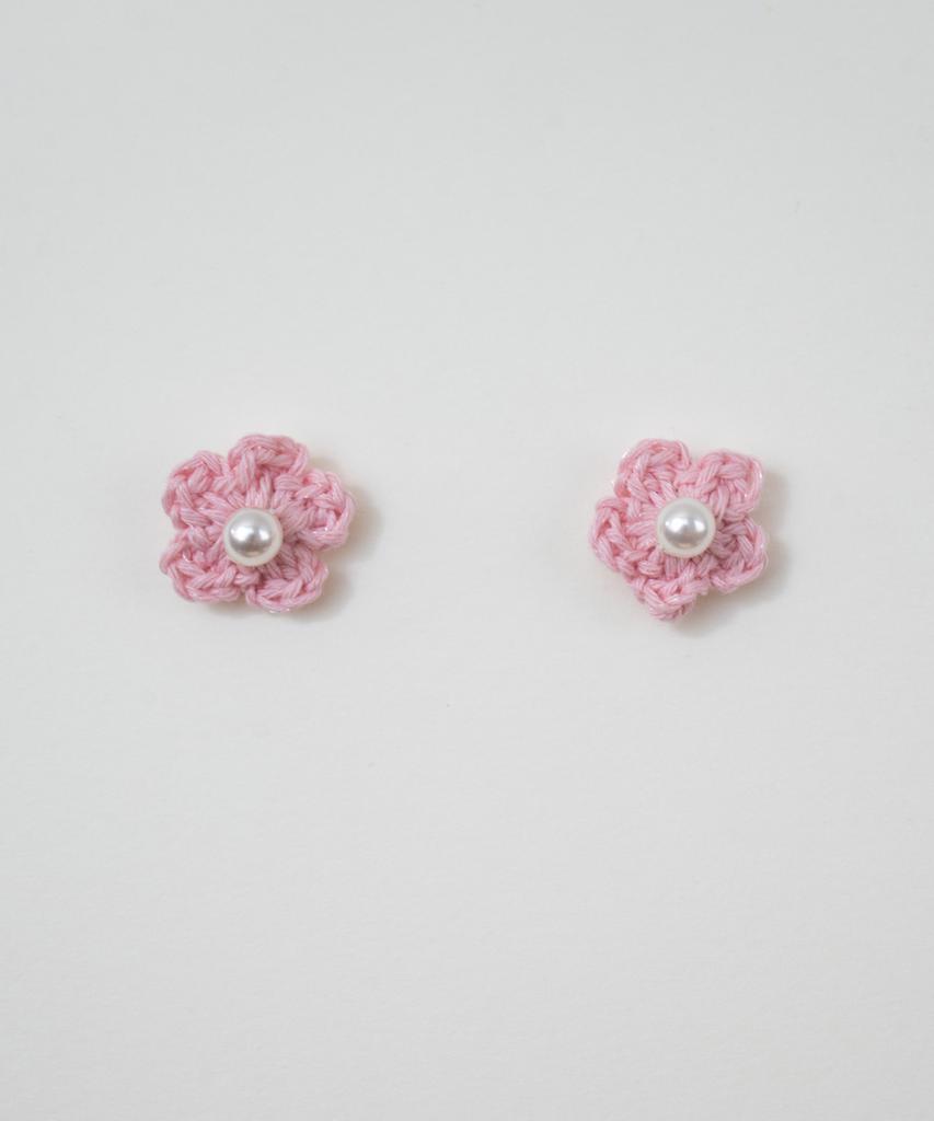 Merrymotive Spring Flower Pearl Earring (Pink)