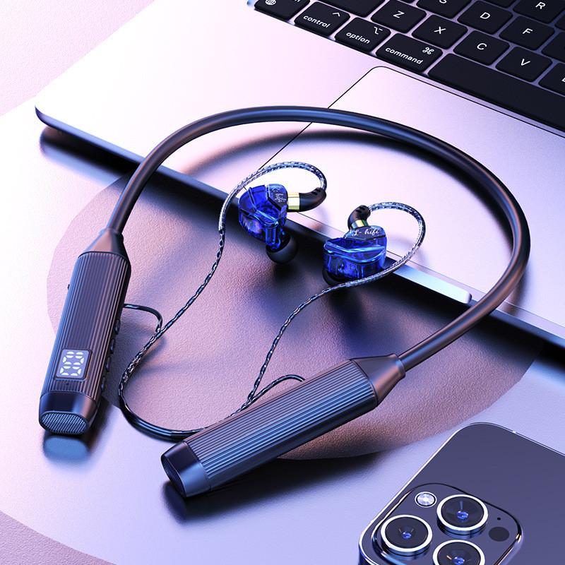 Беспроводные Bluetooth-наушники для спорта с шумоподавлением, с сенсорным управлением, для бега и спортзала