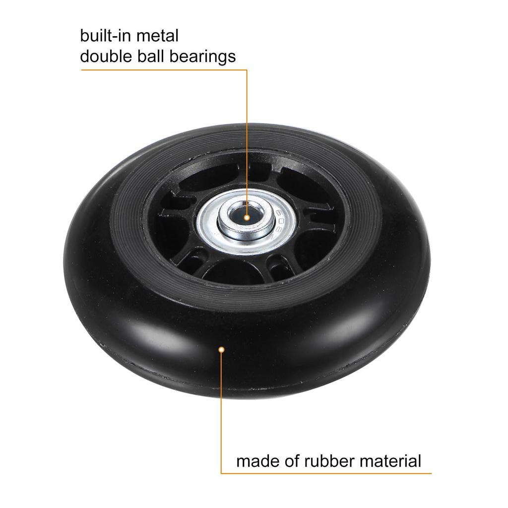 uxcell Replacement Suitcase Wheel 80x24mm Suitcase Wheel Repair Kit Includes