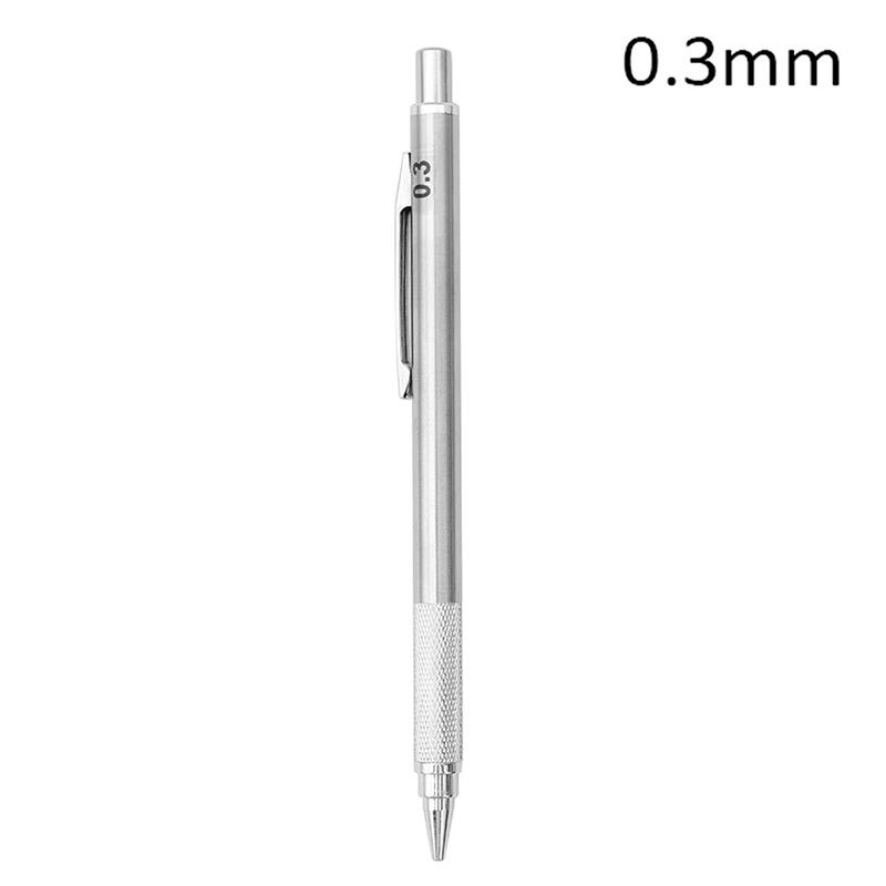 2B металлический механический карандаш 0,5/0,7/0,9/1,3/2,0 мм автоматическая ручка художественный карандаш для рисования офис школьные принадлежности канцелярские принадлежности