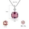 Женское серебряное ожерелье S925, серебряный кулон, инкрустированный бразильским морганитом Абердин, модные ювелирные изделия для женщин S925sterlingsilverring