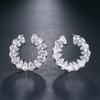 EMMAYA New Ear White Stone Pave Setting Fashion Women Party AAA Cubic Zirconia Stud Earrings