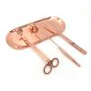 4Pcs/set Candle Wick Trimmer Scissors Extinguisher Hooks Candle Accessories with Tray Stainless Steel Wick Trimmer Dipper Tool