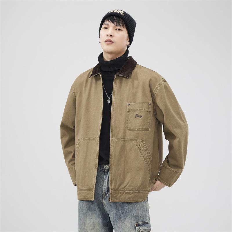 Модная брендовая куртка для мужчин Carhart Hunting Jacket American Retro Lapel Top Men