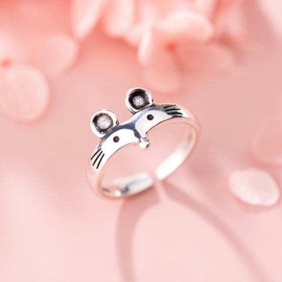 Женское кольцо в виде крысы, винтажные ювелирные изделия, регулируемое кольцо на палец для вечеринки, банкета, выпускного вечера