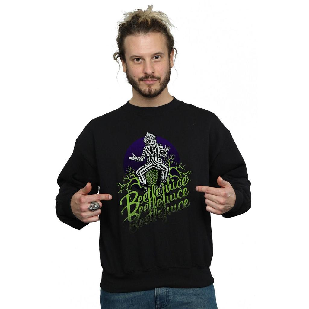 Beetlejuice Mens Faded Pose Sweatshirt