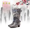 High Women's Patchwork Suede Boots & Lace Up Leather Cowboy Boots