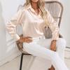 Spring Autumn Satin Blouse Imitation Silk Long Sleeve Shirt for Women's Plus Size Loose Tops
