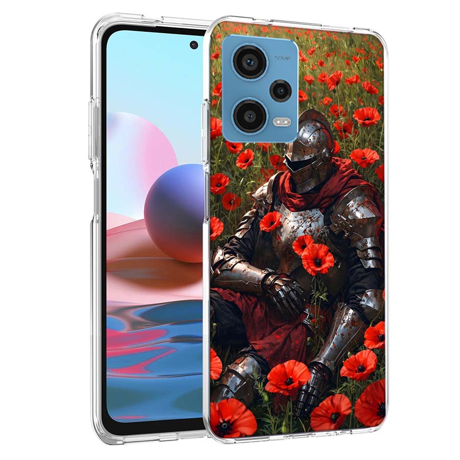 Чехол для телефона 'Цветочный Рыцарь Света' для Redmi Note 13 12 14 15 Pro Plus 13R 11 11T 11E 11S 10 Pro 10S 9 9S, Прозрачный TP