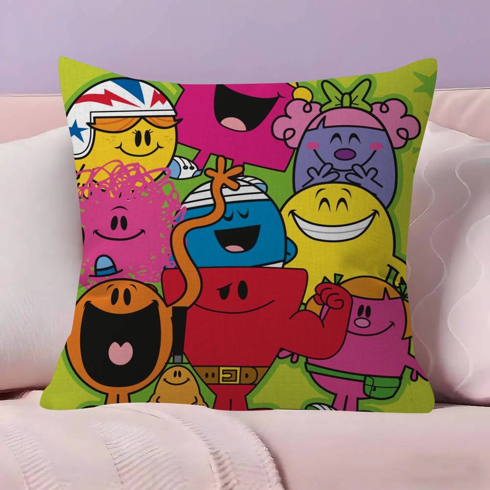 MrMen And LLittle MMiss Cushion Cushion Cover Pillowcase Upholstery Sofa Throw Pillow Home Decor Pillowcas