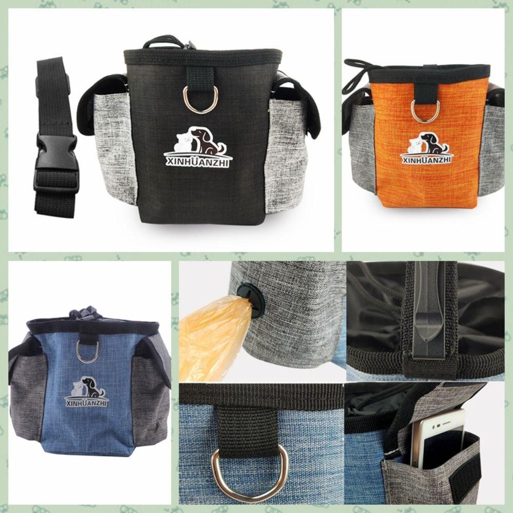 С мешком для какашек, дыркой, сумка для дрессировки собак, большая вместимость, сумка для перекуса для собак, закуска для собачьего корма