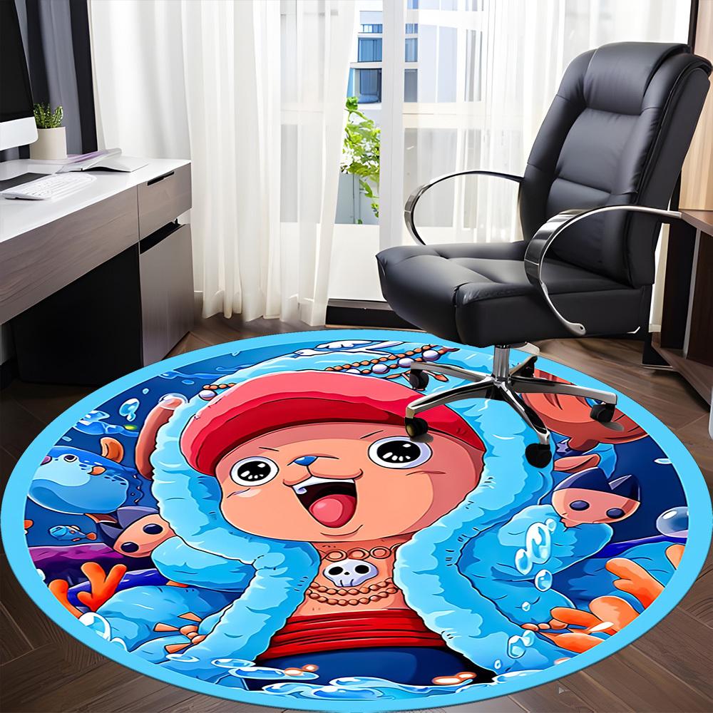 Тони Тони Чоппер One Piece Круглый ковер для офиса, Под офисные стулья Спальня Гостиная Домашний декор a0908190