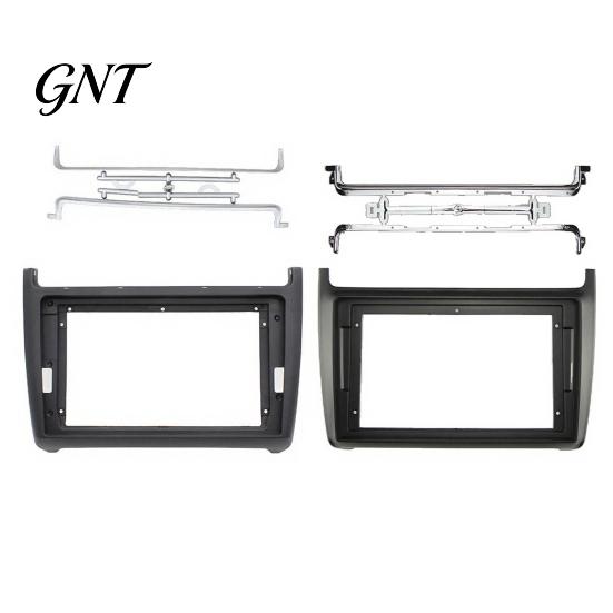 Center Control Dash Trim 9 Inch Radio Kit for Volkswagen 2014, Car Stereo Navigation Fascia Panel Modification Accessory with Mounting Brackets