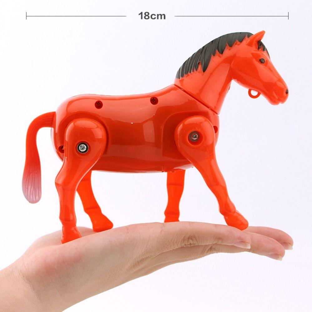 Plastic Electric Horse Model Funny Simulation Toys Horse Circling Toy Children Early Learning Tool