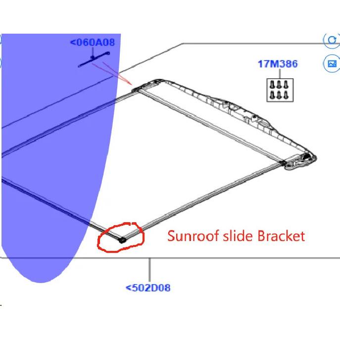 LR137410 bracket For Range Rover Evoque Velar Discovery Sunroof Sunshade Cloth Roller Shutter Clip Bracket Sunshade Buckle Slide