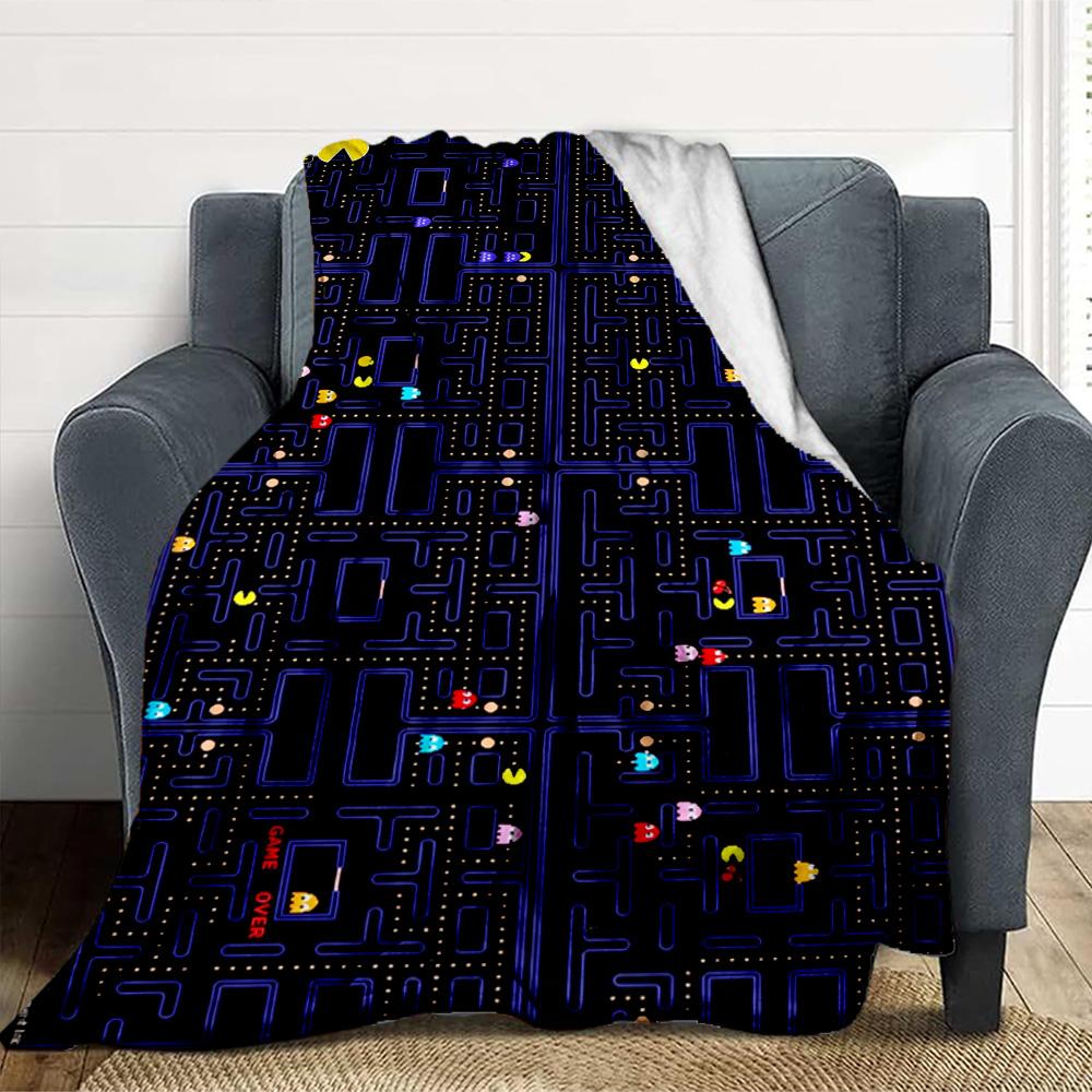 Pacman Maze Flannel Blanket Throw Blanket Soft Warm Sofa Bed Camping home Decor Unique Christmas Gift C926229