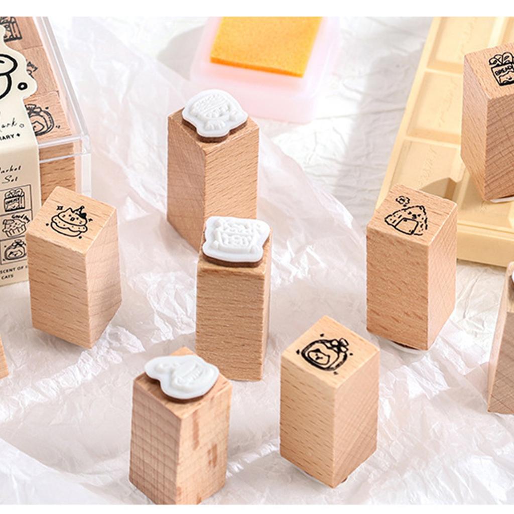 Прекрасные кошки штамп деревянный резиновый штамп мультяшные собаки штампы декоративные штампы для скрапбукинга журналов изготовления открыток