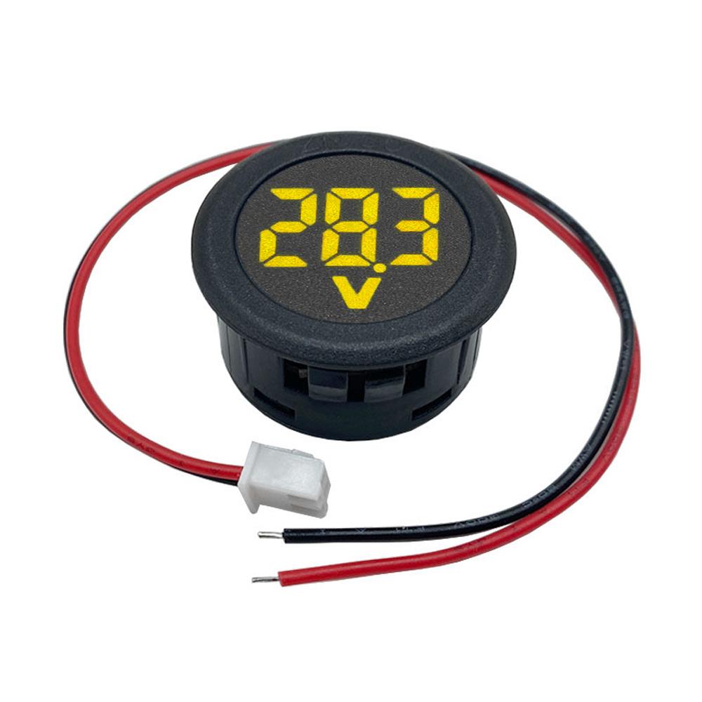 New DC 4-100V LED Digital Display Circular Two-wire Voltmeter DC Digital Voltmeter Head Display Reverse Connection Protection