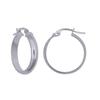D-shaped Wedding Band Style 4mm Hoop Earrings 20mm