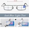 Retro Folding Reading Glasses for Men Women Metal Frame Anti-blue Light Eyeglasses with Free Case