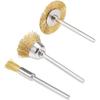 JINTONG Dremel Rotary Tool Brushes, 3 Types of Brass Wire Brushes, Wire Wheel Brushes, Polishing Brushes, Grinding Brushes, Bristle Polishing Brushes,