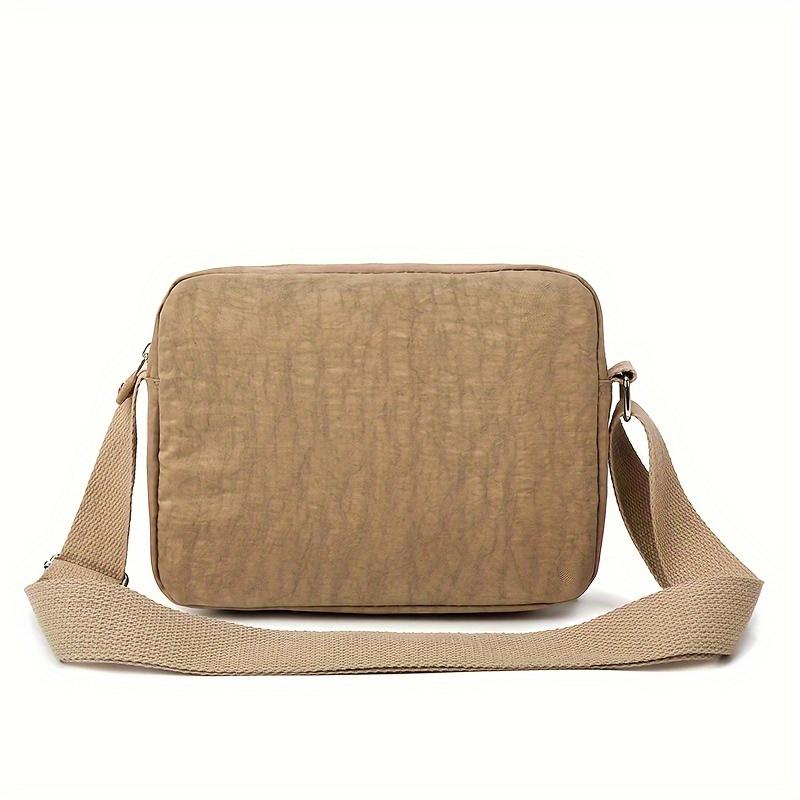 Прочная многослойная сумка через плечо на молнии, нейлоновая квадратная сумка через плечо, идеальная сумка-мессенджер для ежедневного использования