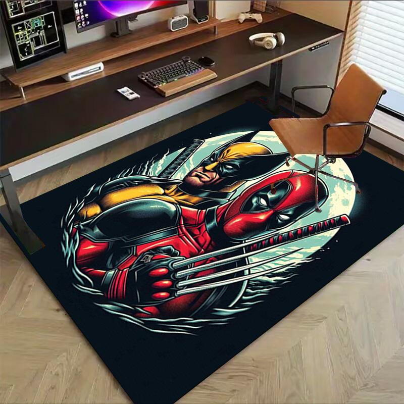 Marvel Heroes Moon Carpet For Playroom Bedroom Living Room Sofa Home Decorkids Game Area Rug Nonslip Floor Mat