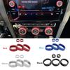 5Pcs/Set Aluminum Alloy Car Air Conditioning Knob Cover Control Switch Decoration Ring Fit For Volkswagen VW Golf MK7