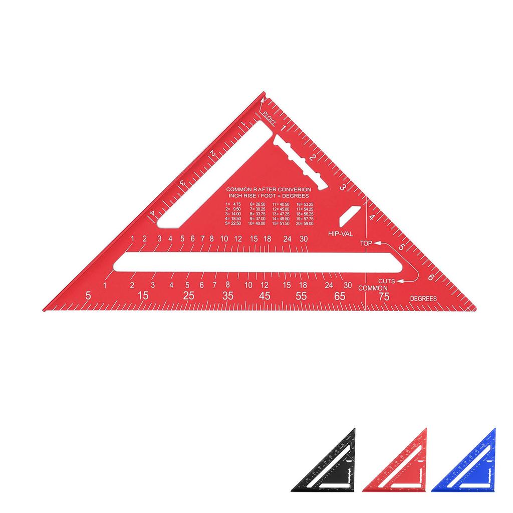 Carpenter Square 7in Woodworking Imperial Rafter Measuring Tool 90 45 Degree Metal Aluminum Alloy Tr