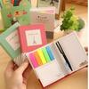 1 Набор канцелярских товаров Новый Креативный Милый Блокнот с твердой обложкой Комбинация Удобный Блокнот со стикерами с ручкой Канцелярские товары Случайный