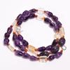 Natural Amethyst Citrine Carnelian Mix Shape Beads Necklace 3-11 Mm 18" UB-8353 UB-8353