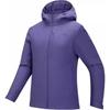 Training Series Solid Color Zipper Hooded Comfortable Breathable Versatile Fleece Lined Warm Jacket Women Jackets Dark-Purple 162517602-3