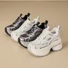Сетчатые дышащие кроссовки для папы женские летние новые на толстой подошве увеличивающие рост универсальные маленькие повседневные спортивные туфли оригинал