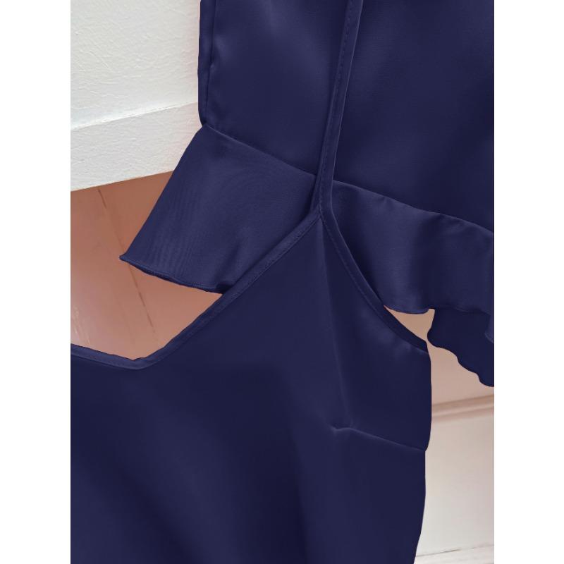 Пижамный комплект из трех предметов. Весенне-летние подтяжки, шорты, брюки. Домашняя одежда. Мягкий пижамный комплект для отдыха.