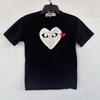 Comme Des Garcons CDG Play Футболка с логотипом Double Heart Женская Черная Размер S Унисекс Футболка