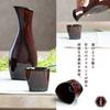 ORANGE APRON Ceramic Sake 150ml Lacquer Made in Japan Perfect Katakuchi Ochoko Set, Capacity, Brown, (Mino Ware), Boxed, Gift, (Sake Cup), (Sake Cup)