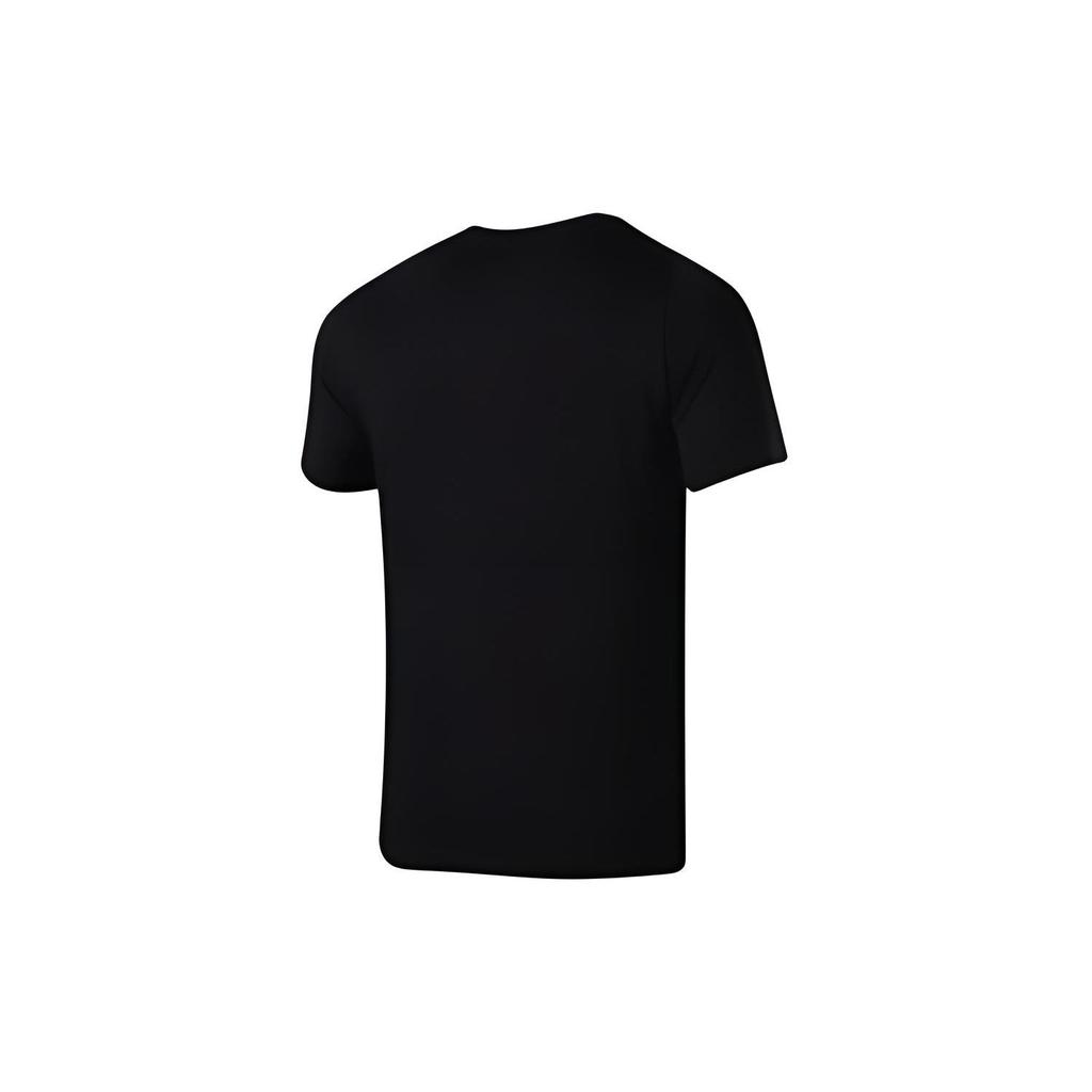 Li Ning Plain Quick-Dry Round Neck Pullover Short Sleeve T-Shirt Men Tops Black ATST609-1