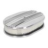12in Air Cleaner Oval Half Finned Polished Aluminum Alloy Fits for 5 1/8in Carburetors Car Oval Air Filter 12in Car Air Filter
