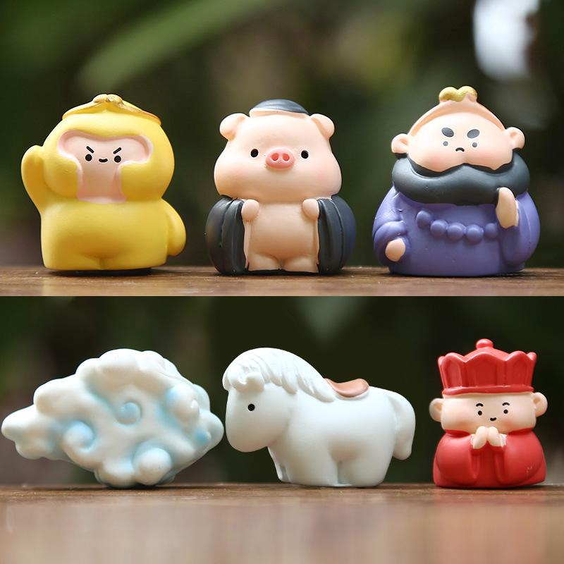 Journey To the West Mini Figure Set: Wukong & Bajie Cute Ornaments