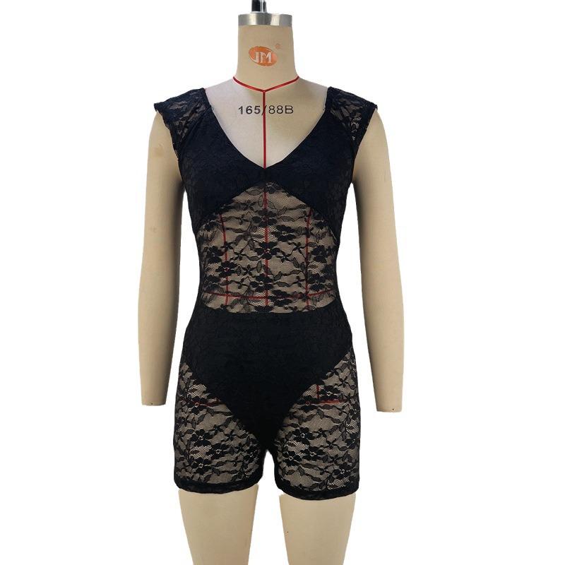 Женский сексуальный вышитый комбинезон весна/лето 2024 года — модный и облегающий
