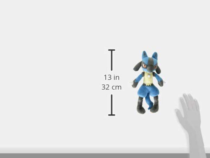 Sanei Boeki Pokemon ALL STAR COLLECTION Lucario x D10 x Plush Toy Pokemon PP12 (S) W10.5 H29.5cm