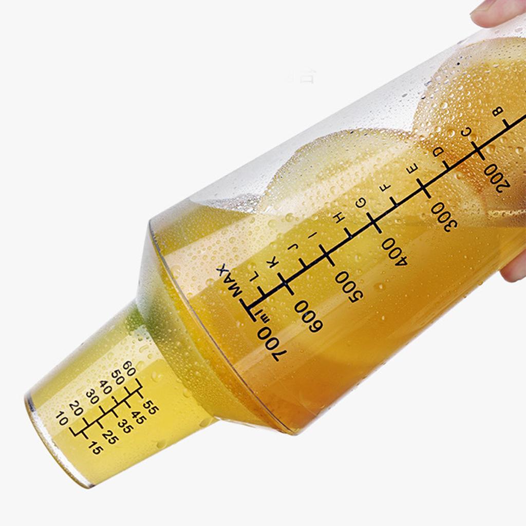 Набор шейкеров для коктейлей со шкалой 700 мл ПК, устойчивый к холоду и жаре, барменский миксер, инструмент для магазина молочного чая